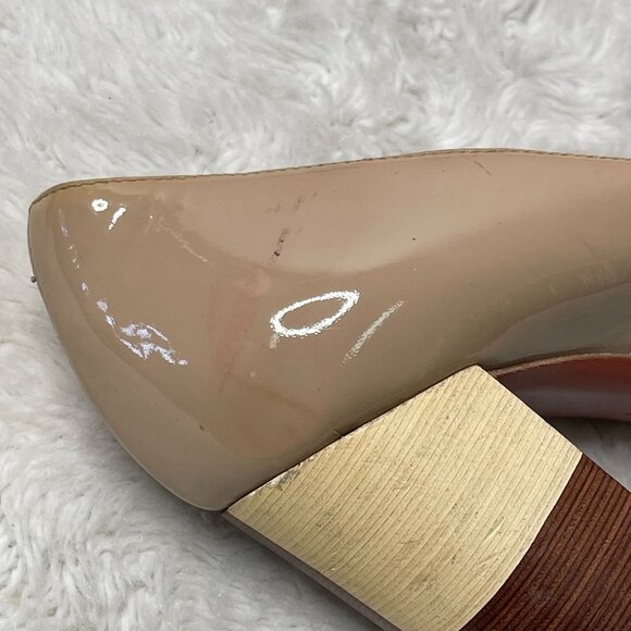 Baldini Women's Cream Round Toe Pump Heel Slip On Shoes Size 41 - Picture 16 of 16